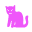 washing face cat icon pink